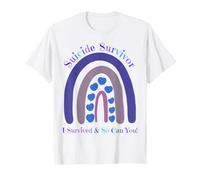Survivant d'un Suicide, J'Ai survécu et Vous Pouvez Aussi Rainbow Heart Luv T-Shirt