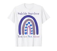 Survivant d'un Suicide, Vous n'êtes Pas Seul | Love Prevention Rainbow T-Shirt Graphique avec Valeur