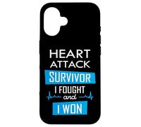 Survivant d'une Crise Cardiaque, J'Ai combattu et J'Ai gagné Coque pour iPhone 16