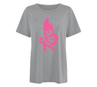Survivante Cancer Femme Pensée Positive Ruban Femmes Inspirants Contre Ajustées Manches Courtes Cadeau Sœur Espoir Femmess T-Shirt Unisexe Sensibilisation Awareness pour Soutien Survivantes