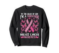 Survivante du Cancer du Sein, Ruban Pink, grâce, Dieu, Prise Sweatshirt