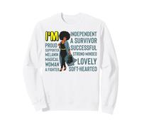 Survivante indépendante Black Girl Power Women Melanin Magic Sweatshirt