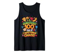 Survived 100 Days of School Cafétéria Chaos Lunch Lady Débardeur