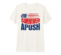 Survived Apush 2026 Funny AP US History Exam Survivor Humour T-Shirt Haut de Gamme