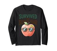 Survived The School Year Summer Teacher Humour End Survival Manche Longue