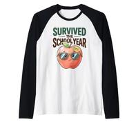 Survived The School Year Summer Teacher Humour End Survival Manche Raglan