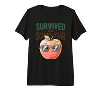 Survived The School Year Summer Teacher Humour End Survival T-Shirt Haut de Gamme