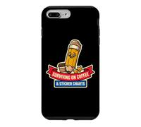 Surviving on Coffee and Stickers Charts Funny Teacher School Coque pour iPhone 7 Plus/8 Plus