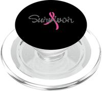 Survivor Beautiful Pink Design for Breast Cancer Survivors PopSockets PopGrip pour MagSafe