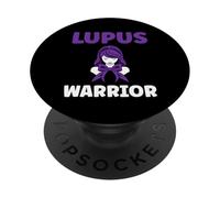 Survivor Fighter Purple Support Awareness Warrior Lupus PopSockets PopGrip Adhésif
