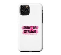 Survivor Ruban Rose pour Sensibilisation au Cancer du Sein Coque pour iPhone 11 Pro