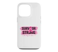 Survivor Ruban Rose pour Sensibilisation au Cancer du Sein Coque pour iPhone 13 Pro