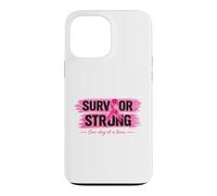 Survivor Ruban Rose pour Sensibilisation au Cancer du Sein Coque pour iPhone 13 Pro Max