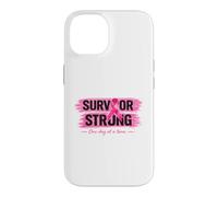 Survivor Ruban Rose pour Sensibilisation au Cancer du Sein Coque pour iPhone 14