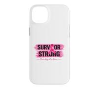Survivor Ruban Rose pour Sensibilisation au Cancer du Sein Coque pour iPhone 14 Plus
