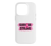 Survivor Ruban Rose pour Sensibilisation au Cancer du Sein Coque pour iPhone 14 Pro
