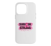 Survivor Ruban Rose pour Sensibilisation au Cancer du Sein Coque pour iPhone 14 Pro Max