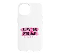 Survivor Ruban Rose pour Sensibilisation au Cancer du Sein Coque pour iPhone 15