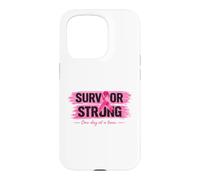 Survivor Ruban Rose pour Sensibilisation au Cancer du Sein Coque pour iPhone 15 Pro