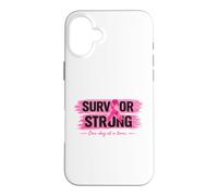 Survivor Ruban Rose pour Sensibilisation au Cancer du Sein Coque pour iPhone 16 Plus