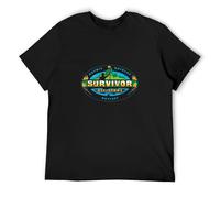Survivor TV Show All Stars Logo Adult Heather Men T-Shirt Stylish Custom Tee Shirt Black XL