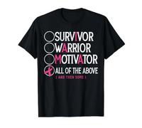 Survivor Warrior Motivator pour la Lutte Contre Le Cancer du Sein T-Shirt Graphique avec Valeur