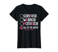 Survivor Warrior Motivator pour la Lutte Contre Le Cancer du Sein T-Shirt Graphique avec Valeur