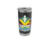 Survivre à la Jamaïque avec ces fous Jamaïque Gobelet isotherme en acier inoxydable double paroi