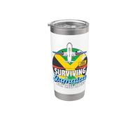 Survivre à la Jamaïque avec ces fous Jamaïque Gobelet isotherme en acier inoxydable double paroi