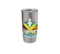 Survivre à la Jamaïque avec ces fous Jamaïque Gobelet isotherme en acier inoxydable double paroi