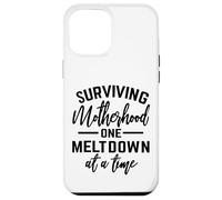 Survivre à la maternité, Une Crise à la Fois, Un Dicton Amusant Coque pour iPhone 12 Pro Max