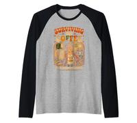 Survivre au Café Teacher Mom Force Retro Manche Raglan