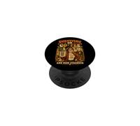 Survivre au Café Teacher Mom Force Retro PopSockets PopGrip Adhésif