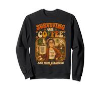 Survivre au Café Teacher Mom Force Retro Sweatshirt