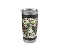 Survivre purement sur la science et l'humour sarcastique Gobelet isotherme en acier inoxydable double paroi