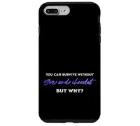Survivre sans Sexe ni Chocolat, mais Pourquoi Citation Humour Adulte Coque pour iPhone 7 Plus/8 Plus