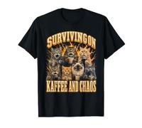 Survivre sur Kaffee et Chaos Professeur d'allemand T-Shirt