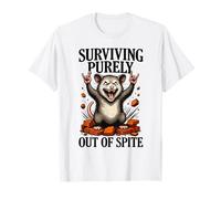 Survivre Uniquement par dépit, drôle et Sarcastique d'Opossum T-Shirt