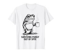 Survivre Uniquement par dépit Funny Frog Sarcastic T-Shirt