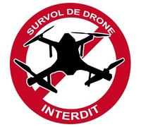 Survol De Drône Interdit - 15cm - Sticker/Autocollant