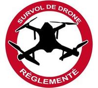 Survol de drône réglementé - 5cm - Sticker/autocollant