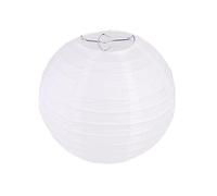 Surwin 10pcs Lanternes Papier Chinois, Lanternes en Papier à Suspendues, Boule Ronde Abat-Jour, Lanterne Decorative pour Intérieurs Extérieurs Mariages Anniversaires (10cm,Blanc)