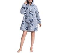 Surwin Animal Kawaii Sweat à Capuche Surdimensionné Long Chaude et Doux Polaire Confortable Couverture à Capuche Portable avec Poche pour Adulte Femme Homme