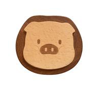 Surwin Boîte à Dents de Lait Garçon Fille, Bois Souvenir de Boîte, Organisateur De Rangement Pour Les Dents De L’Enfant Accumulation de Dents Cadeau Cadeau de Naissance Bebe (Cochon)
