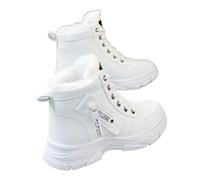 Surwin Bottes Hiver Femme Classic, Femme Bottines Chaussure Chaud Botte Courte Confortable Casual Chaussures Extérieur Antidérapant pour Randonnée Ville Neige 35-44 (W2557 blanc,38)