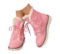 Surwin Bottes Hiver Femme Classic, Femme Bottines Chaussure Chaud Botte Courte Confortable Casual Chaussures Extérieur Antidérapant pour Randonnée Ville Neige 36-43 (107 Rose,43)