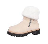 Surwin Bottes Hiver Femme Classic, Femme Bottines Chaussure Chaud Botte Courte Confortable Casual Chaussures Extérieur Antidérapant pour Randonnée Ville Neige 36-43 (618 Beige,42)