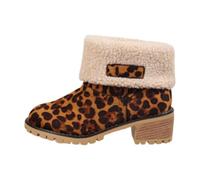 Surwin Bottes Hiver Femme Classic, Femme Bottines Chaussure Chaud Botte Courte Confortable Casual Chaussures Extérieur Antidérapant pour Randonnée Ville Neige 35-43 (911 Marron,40)