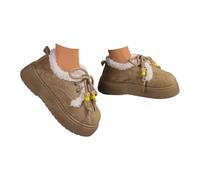 Surwin Bottes Hiver Femme Classic, Femme Bottines Chaussure Chaud Botte Courte Confortable Casual Chaussures Extérieur Antidérapant pour Randonnée Ville Neige 34-43 (652 Beige,35)