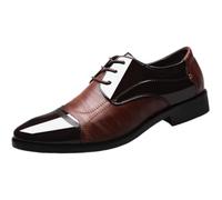 Surwin Chaussures Habillées pour Homme, Chaussures Ville à Lacets Classic en PU Cuir EU 38-48 Derby Entreprise Élégant Confortable Antidérapant pour Affaire Bureau Soirée Mariage